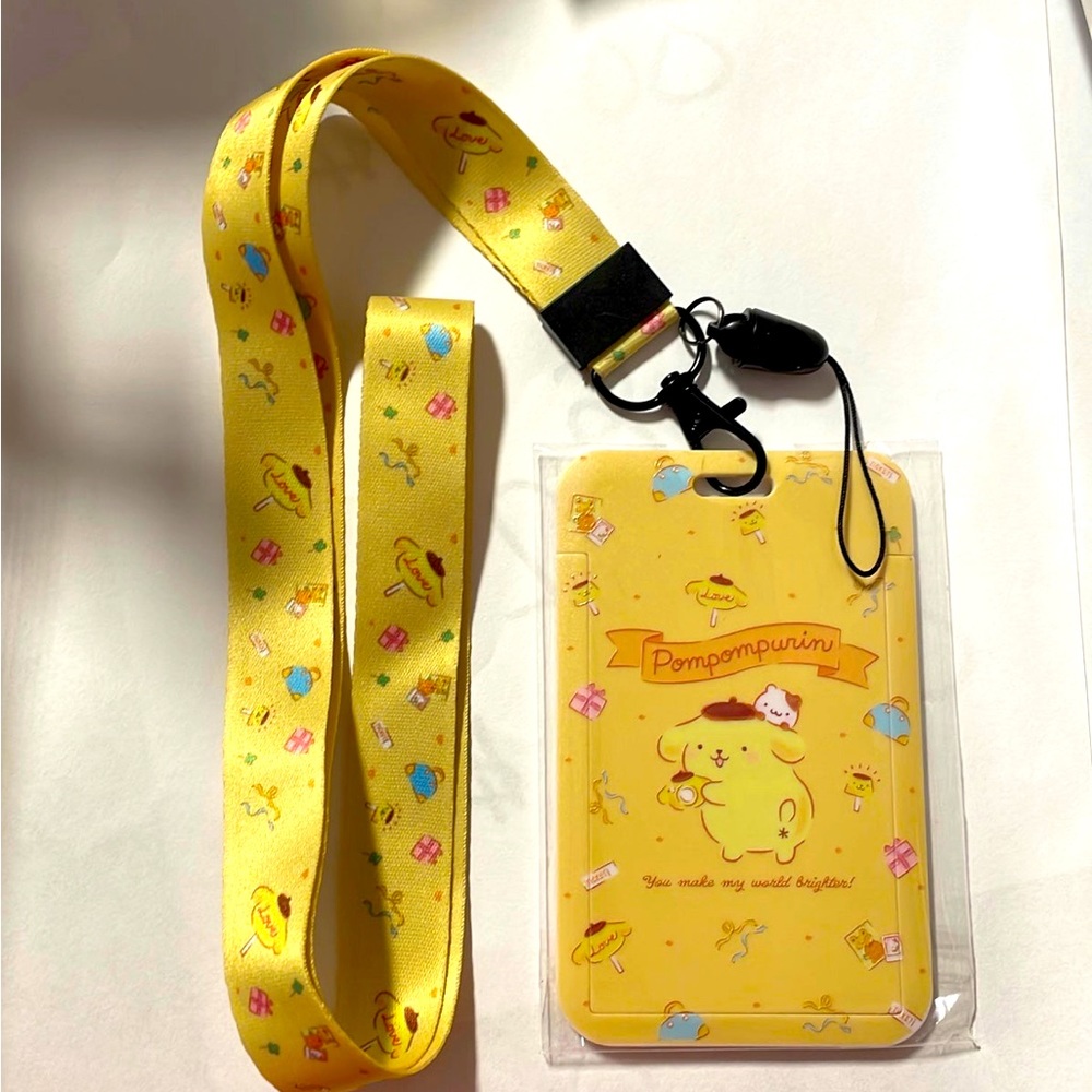 Pompomurin lanyard and holder